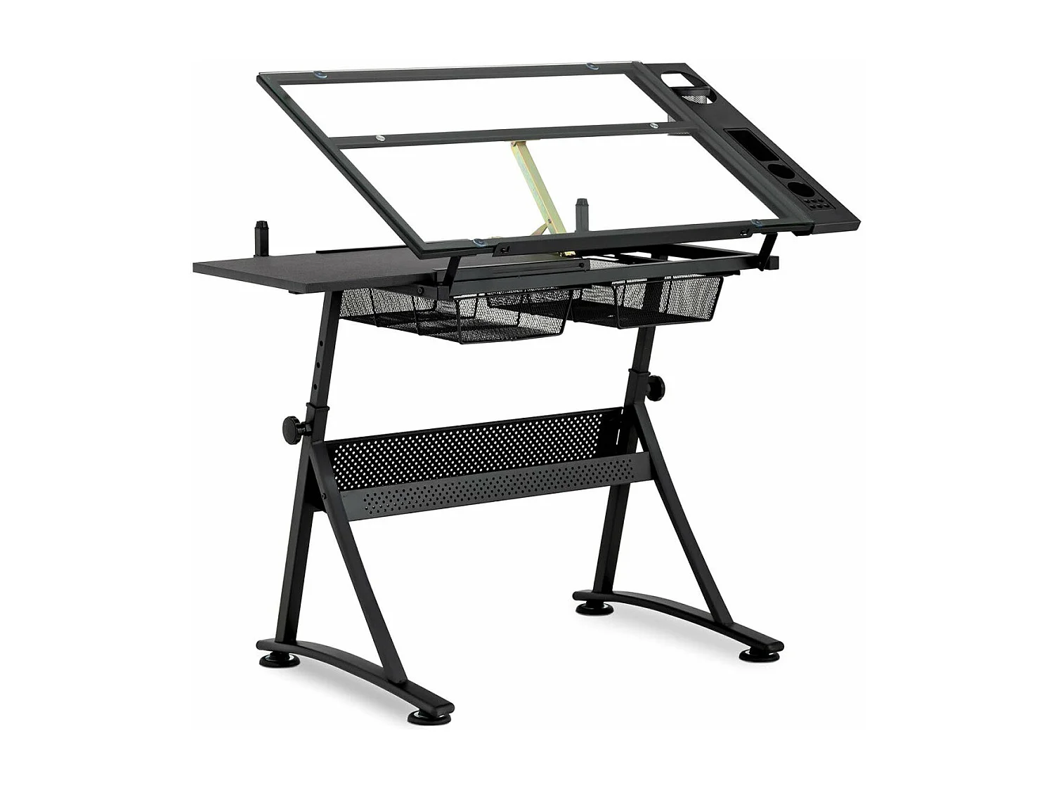 Mesa de desenho basculante 120 x 60 x 90 cm tampo de vidro 14_0003606