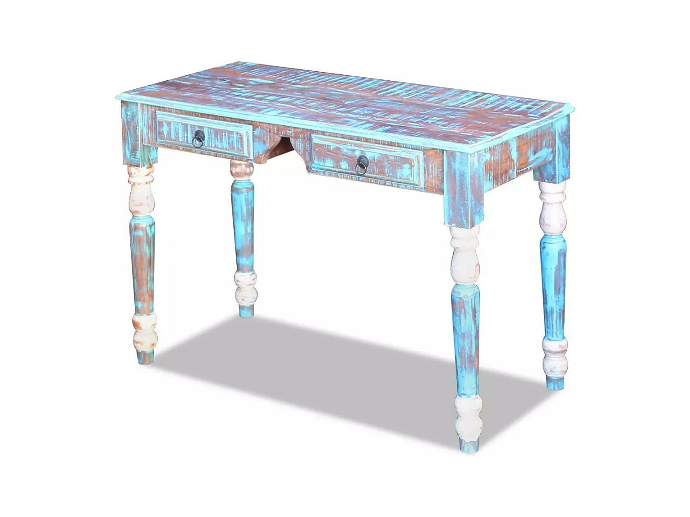 Bureau table meuble travail bois marron 110 x 50 x 76 cm 0502143