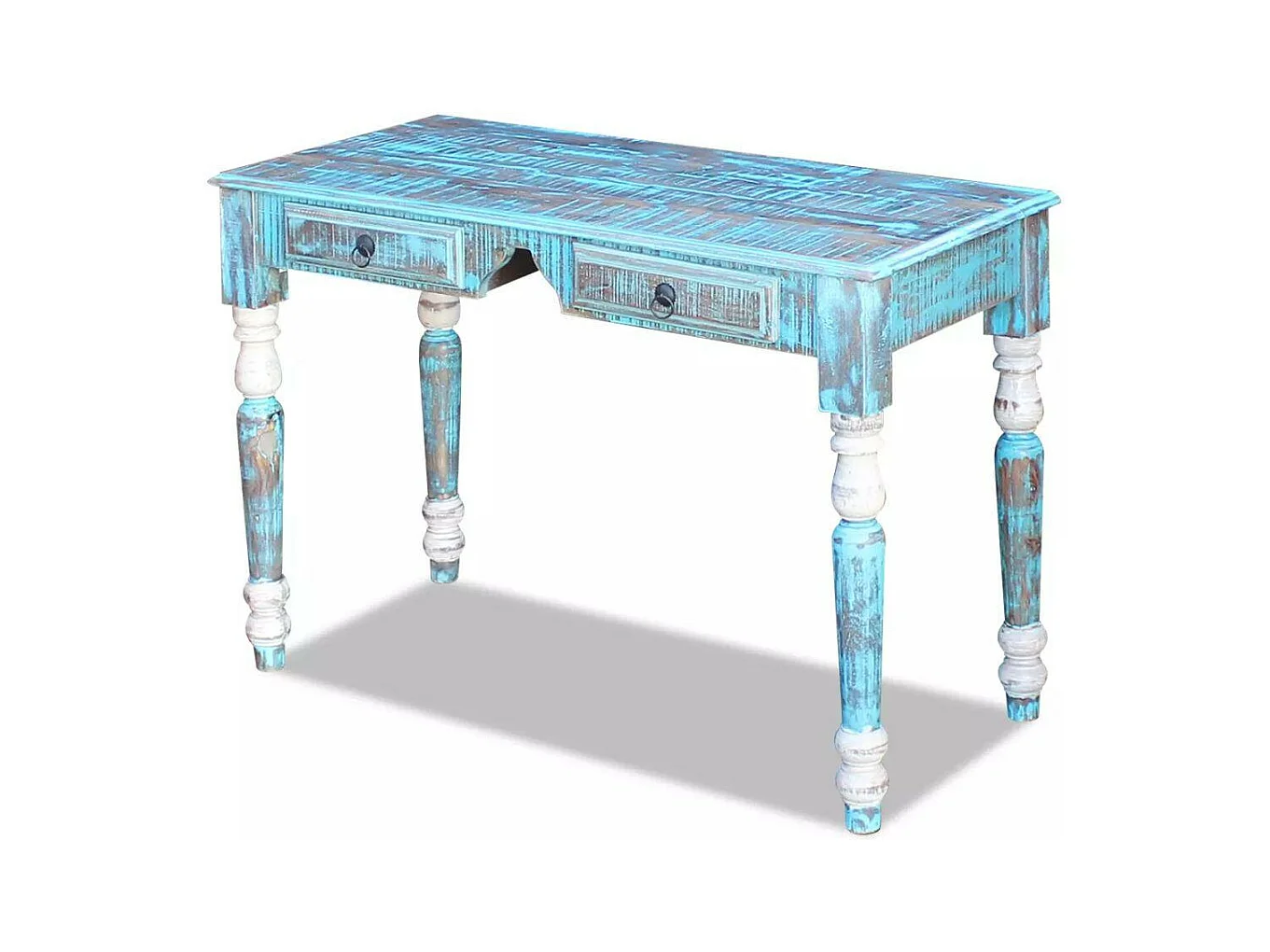 Bureau table meuble travail bois marron 110 x 50 x 76 cm 0502143