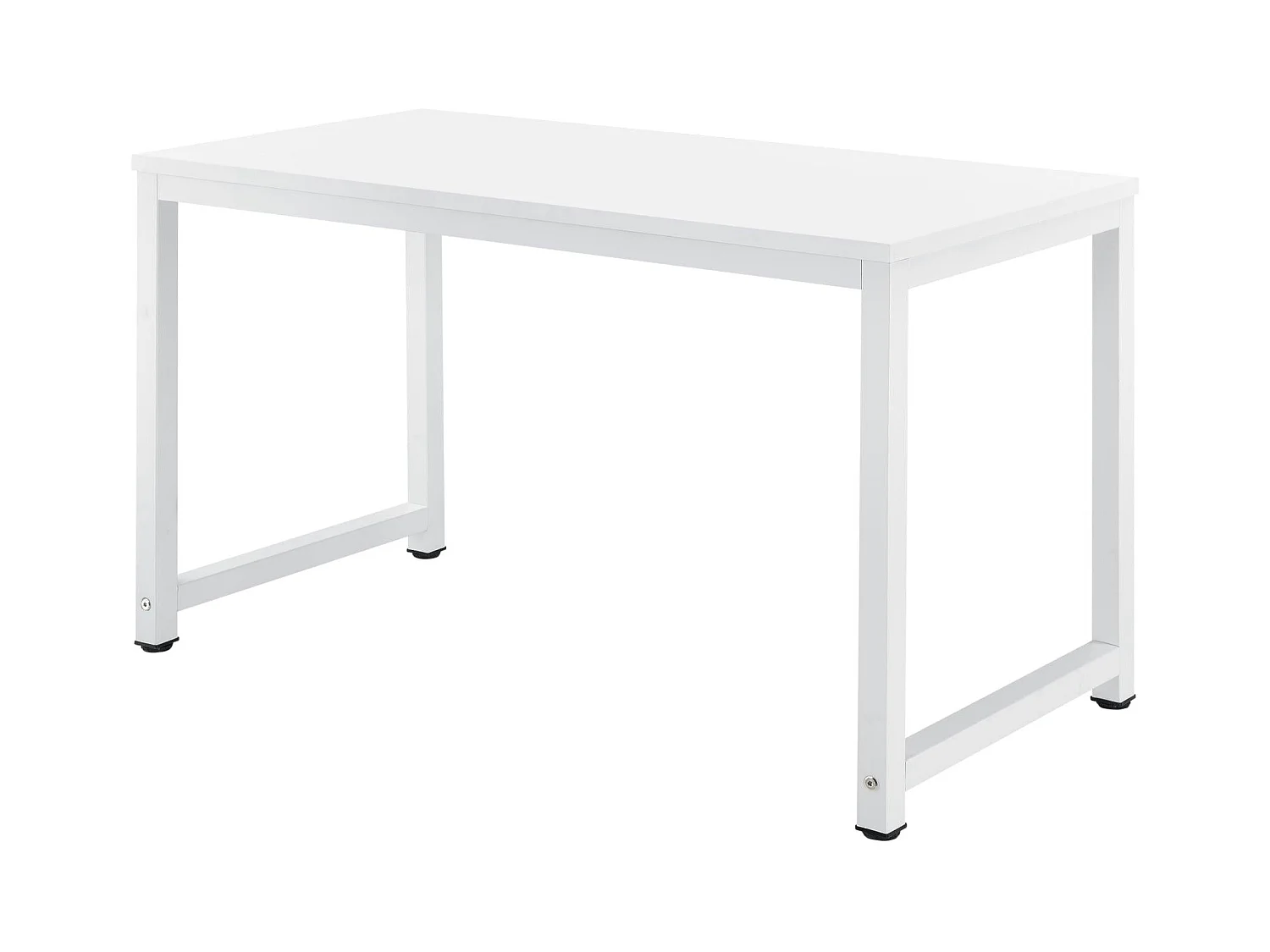 Tavolo regolabile postazione di lavoro in legno melaminico 120 cm bianco 03_0001162