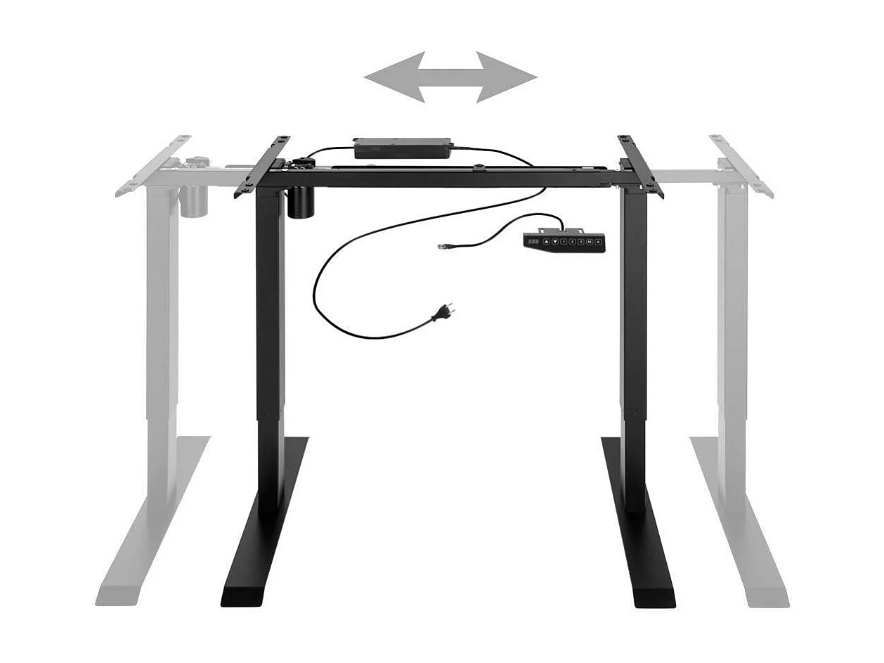 Bureau assis debout meuble noire 121 x 65 x 121 cm 08_0000389