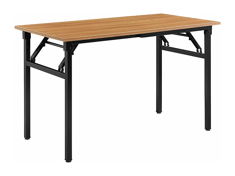 Tavolo da pranzo pieghevole da cucina altezza regolabile per 4 persone 120 cm marrone e nero 03_0004364