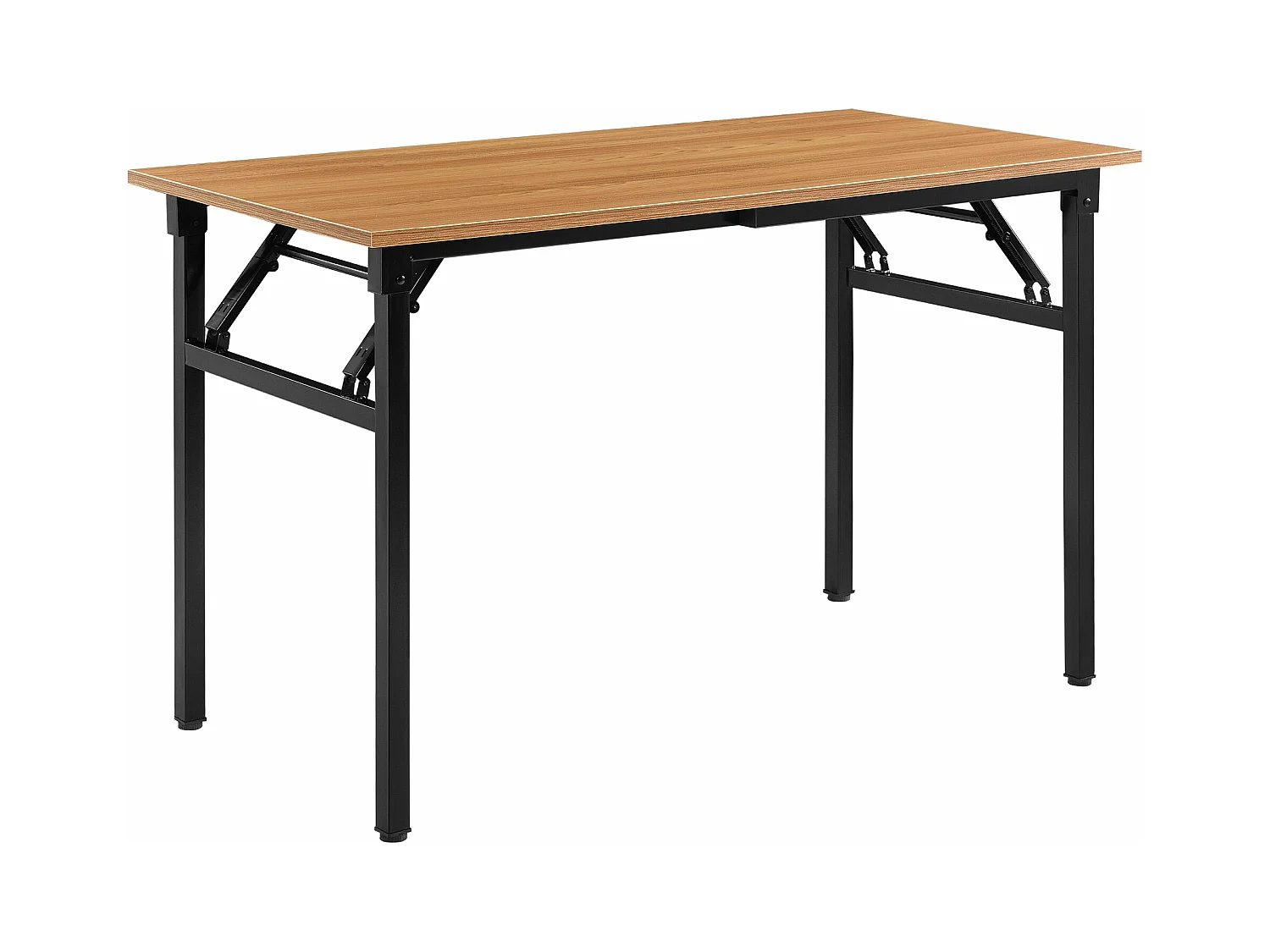 Mesa de comedor de cocina plegable regulable en altura para 4 personas 120 cm marrón y negro 03_0004364