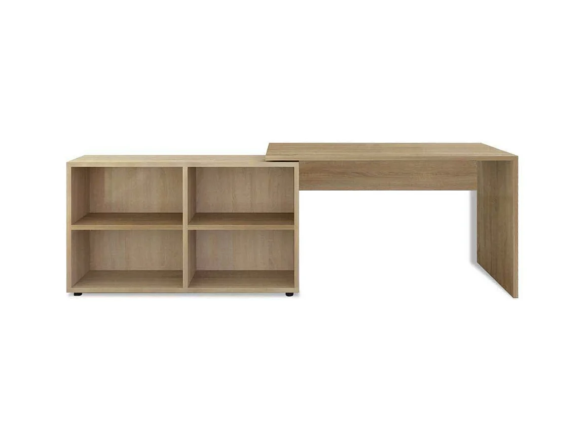 Bureau table meuble travail beige 130 x 60 x 75 cm 0502069