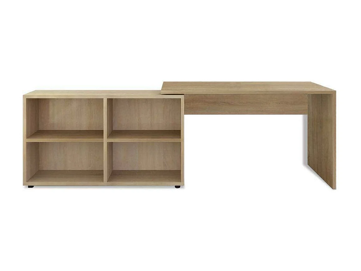 Bureau table meuble travail beige 130 x 60 x 75 cm 0502069