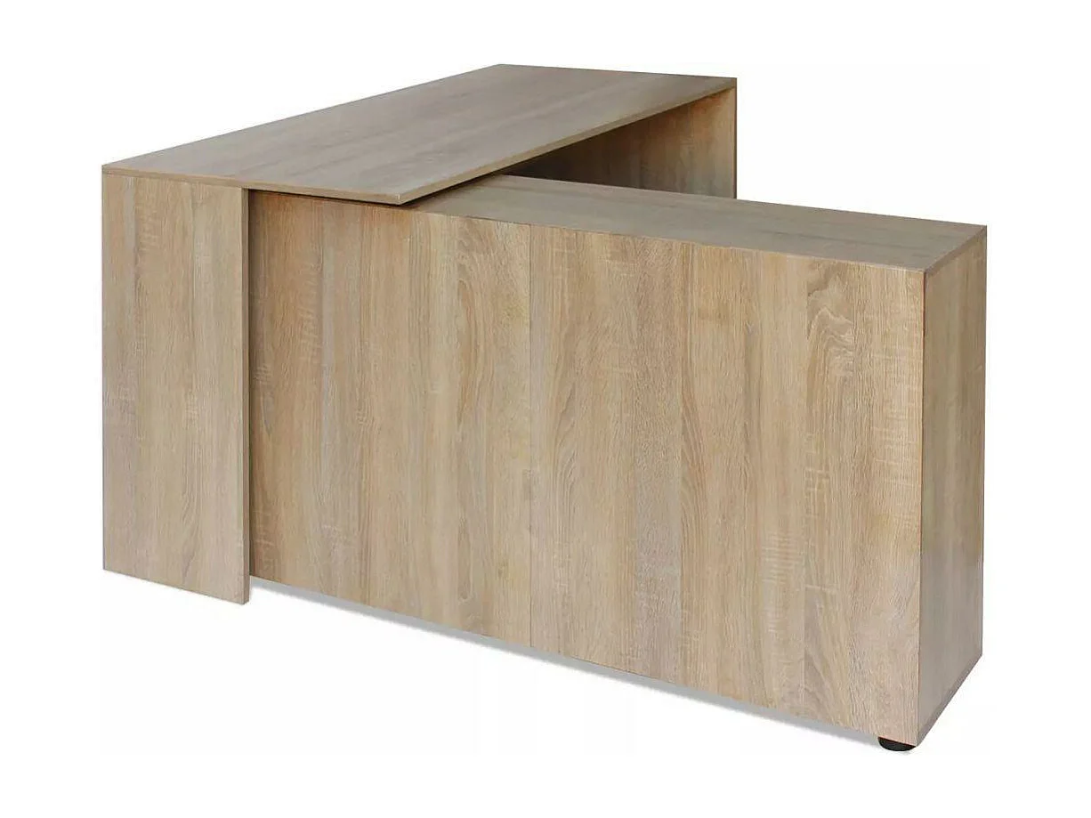 Bureau table meuble travail beige 130 x 60 x 75 cm 0502069