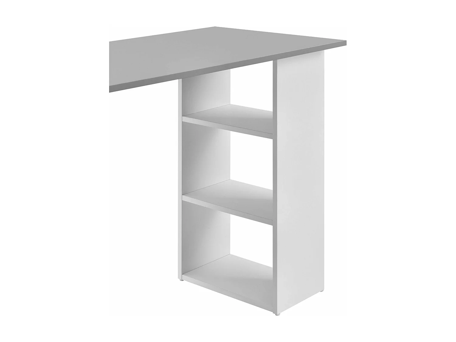 Mesa de escritório estação de trabalho para computador com 3 gavetas madeira melamínica 120 cm branco e cinza 03_0004710