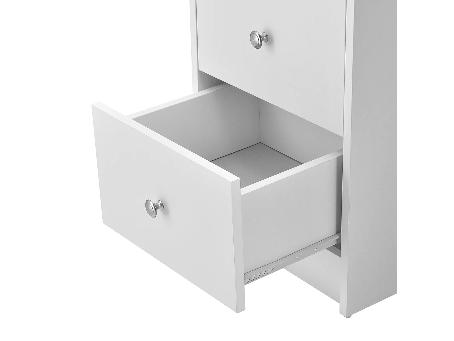 Escritorio mesa de oficina puesto de trabajo para ordenador con 3 cajones madera de melamina 120 cm blanco y gris 03_0004710