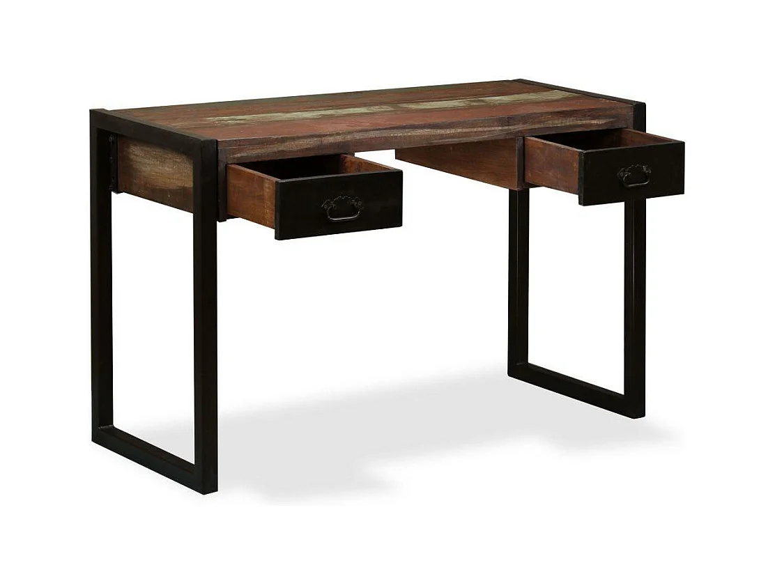 Bureau table meuble travail bois marron 120 x 50 x 76 cm 0502062