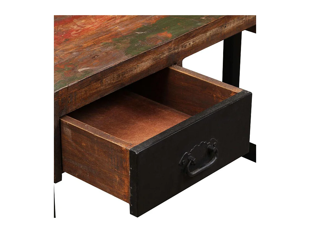 Bureau table meuble travail bois marron 120 x 50 x 76 cm 0502062