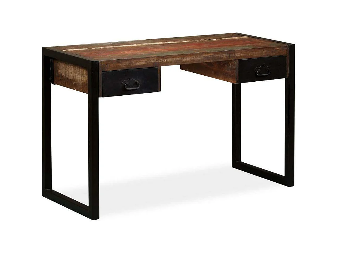 Bureau table meuble travail bois marron 120 x 50 x 76 cm 0502062