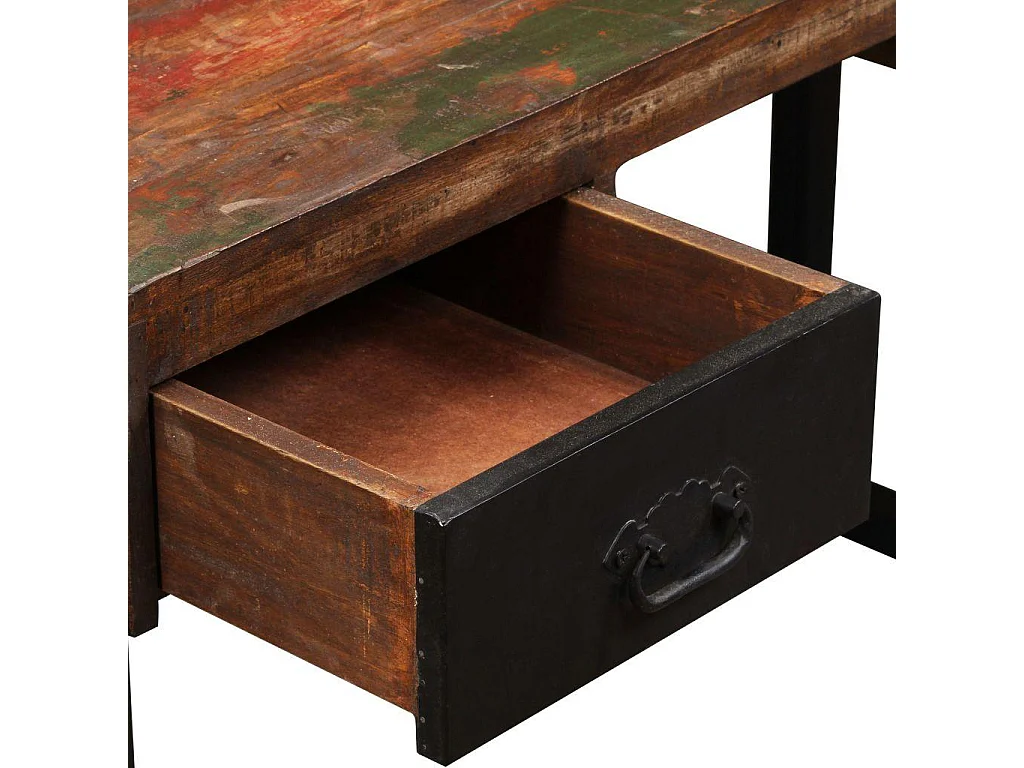 Bureau table meuble travail bois marron 120 x 50 x 76 cm 0502062