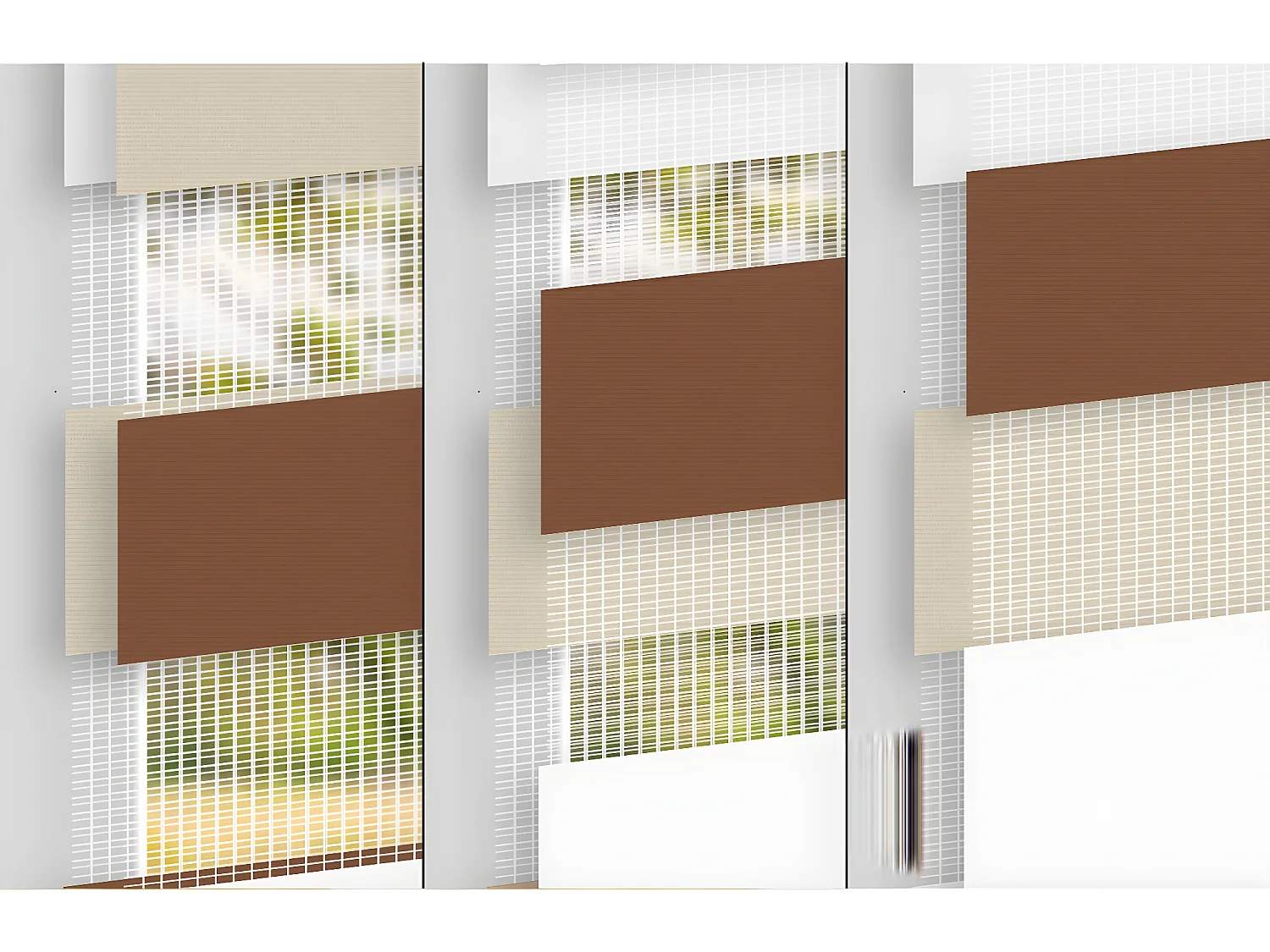 Estor enrollable doble para ventana duo rollo 90 x 230 cm blanco ECD Germany