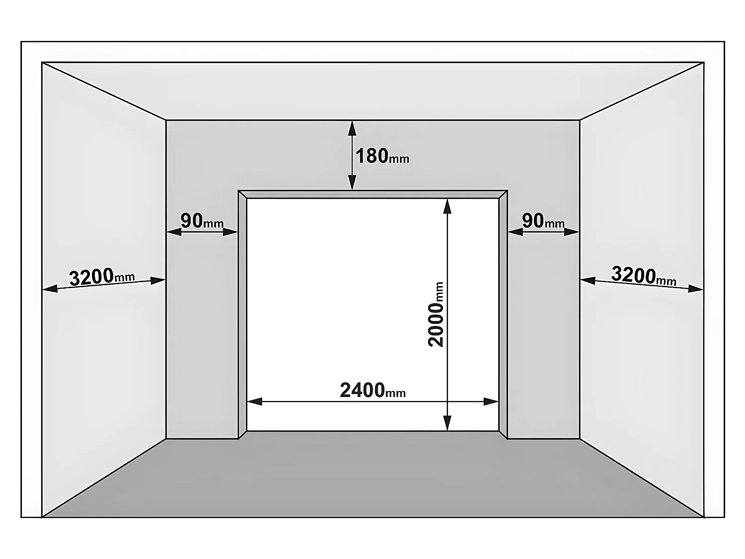 Sektionalgaragentor mit Fenstern - Kassetten-Optik - Weiß - motorisiert - 254 x 218 cm - CAOPAS
