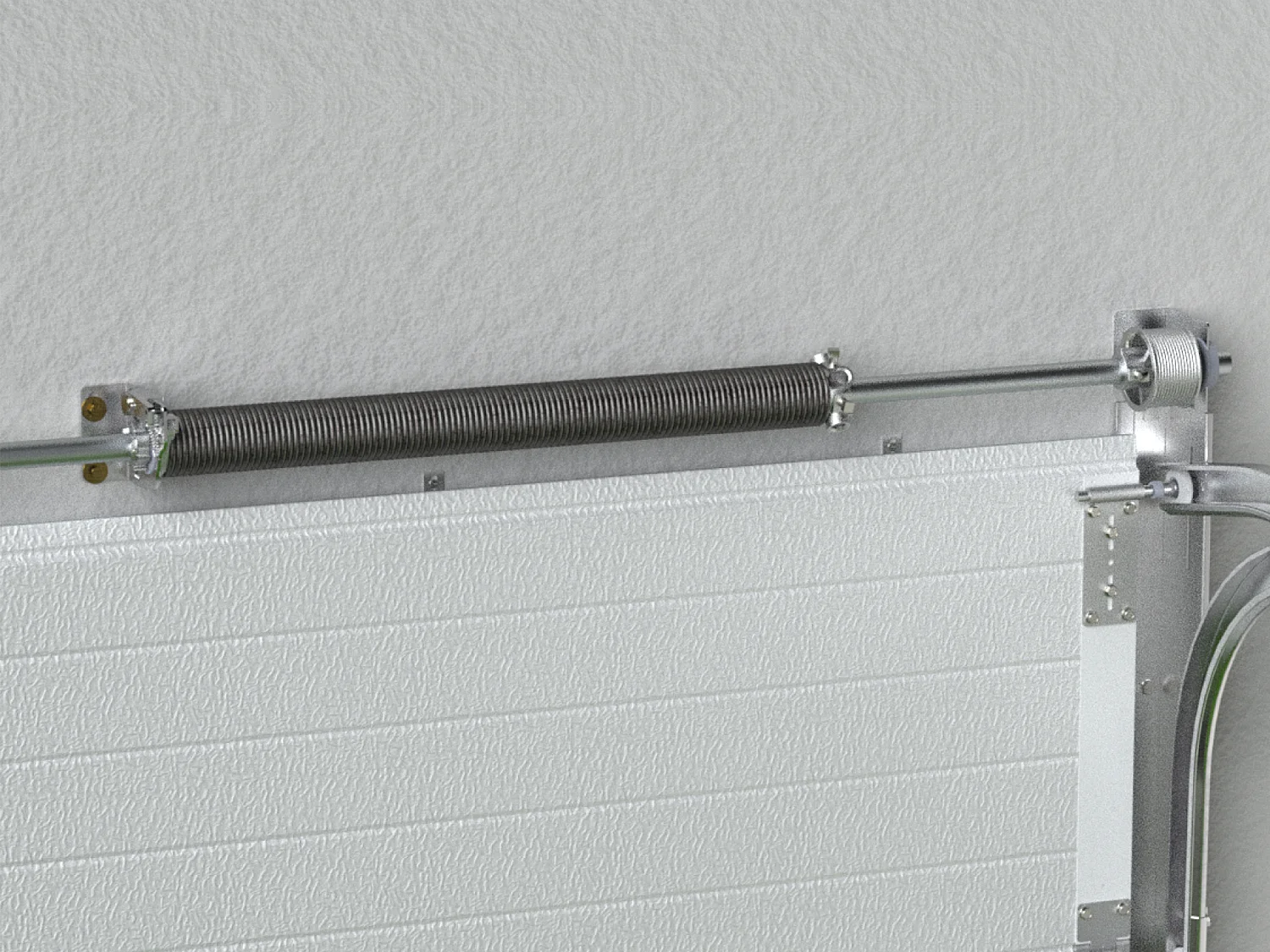 Porte de garage sectionnelle à cassette blanc avec fenêtres avec moteur Somfy L254 x H218 cm - CAOPAS