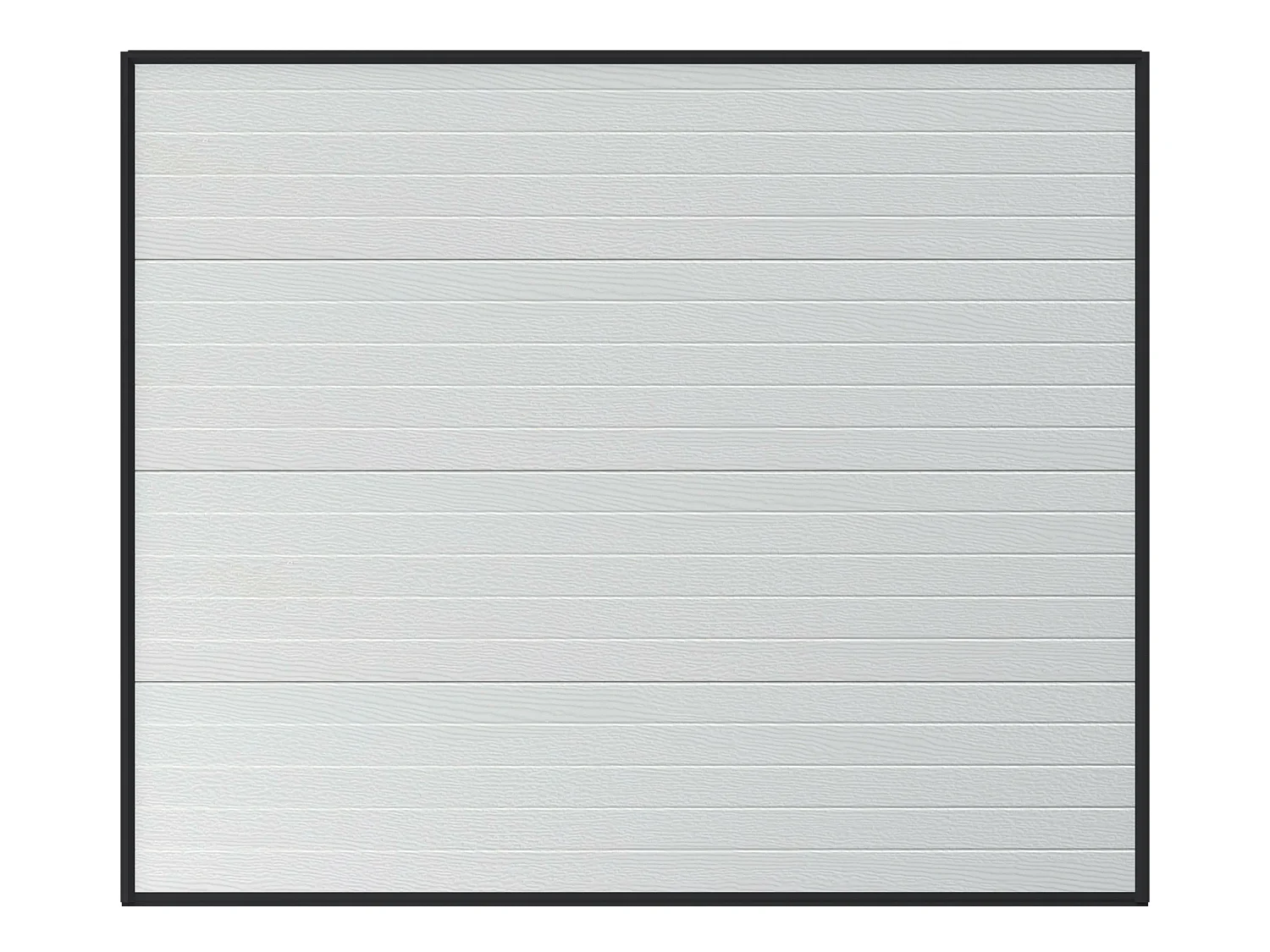 Porte de garage sectionnelle effet rainuré blanc avec moteur Somfy L254 x H218 cm - NORIA