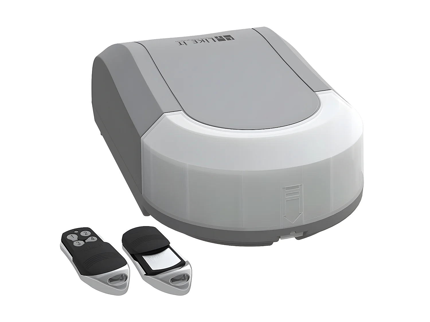 Porta de garagem seccionada efeito ranhurado antracite motorizado C254 x A218 cm - NORIA