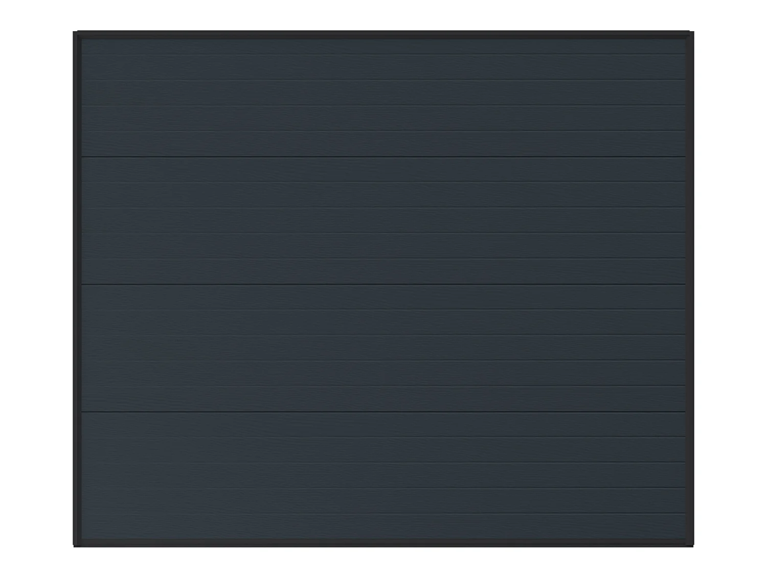 Brama garażowa segmentowa ryflowana, antracytowa, z silnikiem SOMFY - NORIA