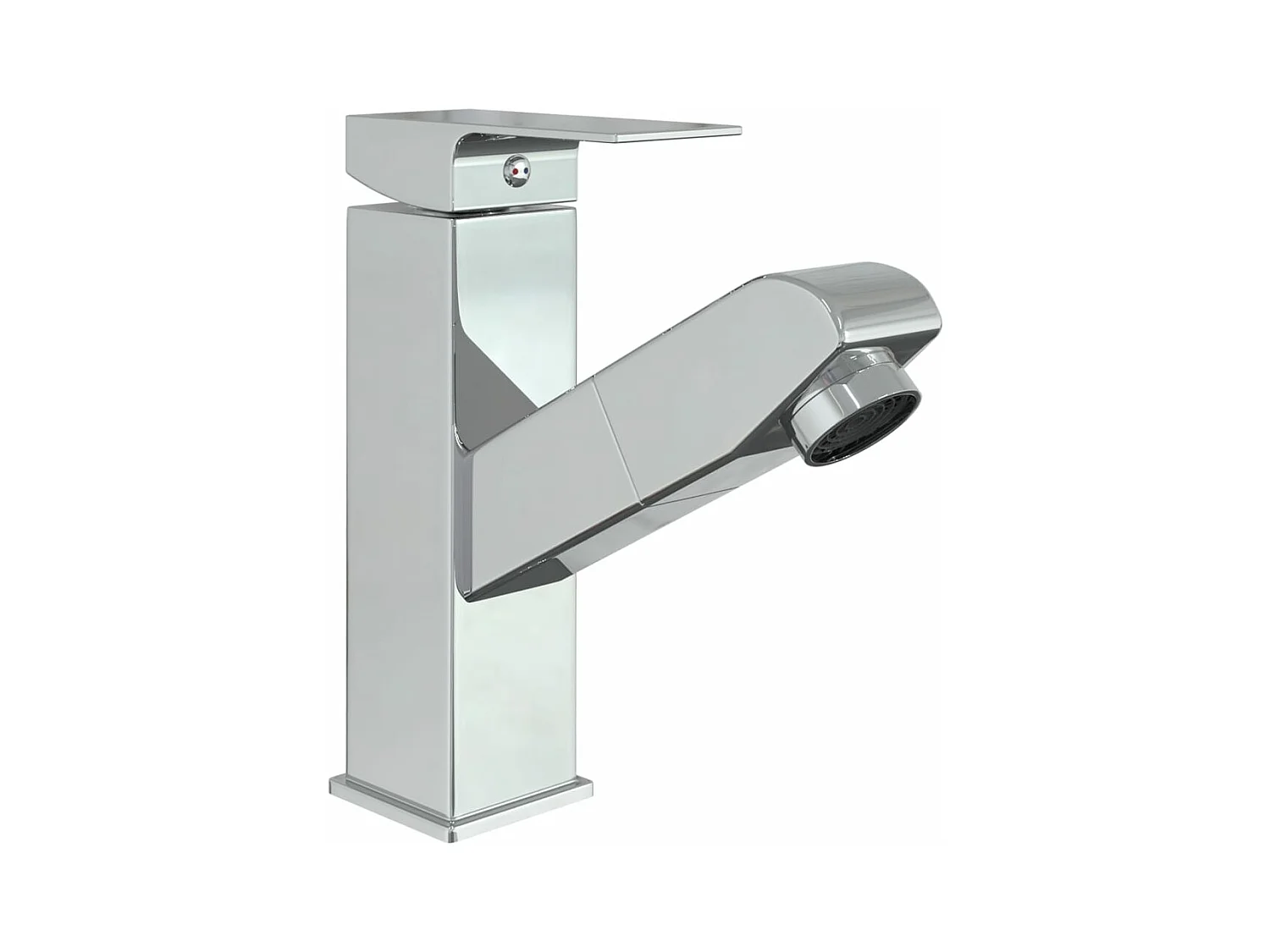 Torneira retrátil para pia do banheiro, torneira misturadora para banheiro, acabamento doméstico, interior 17,2 cm, cromado 02_0003525