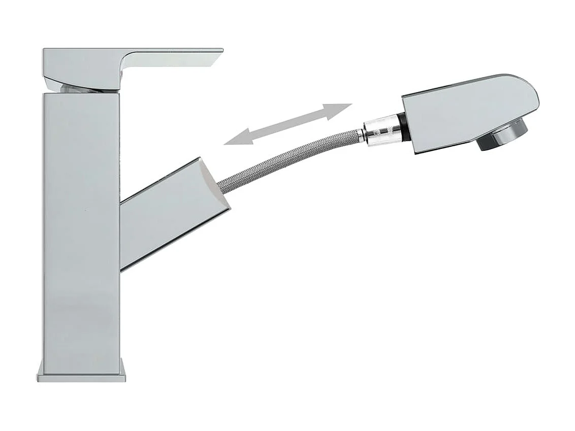 Grifo retráctil para lavabo de baño, mezclador para lavabo, mezclador de baño, acabado para el hogar, Interior, 17,2 cm, cromado 02_0003525