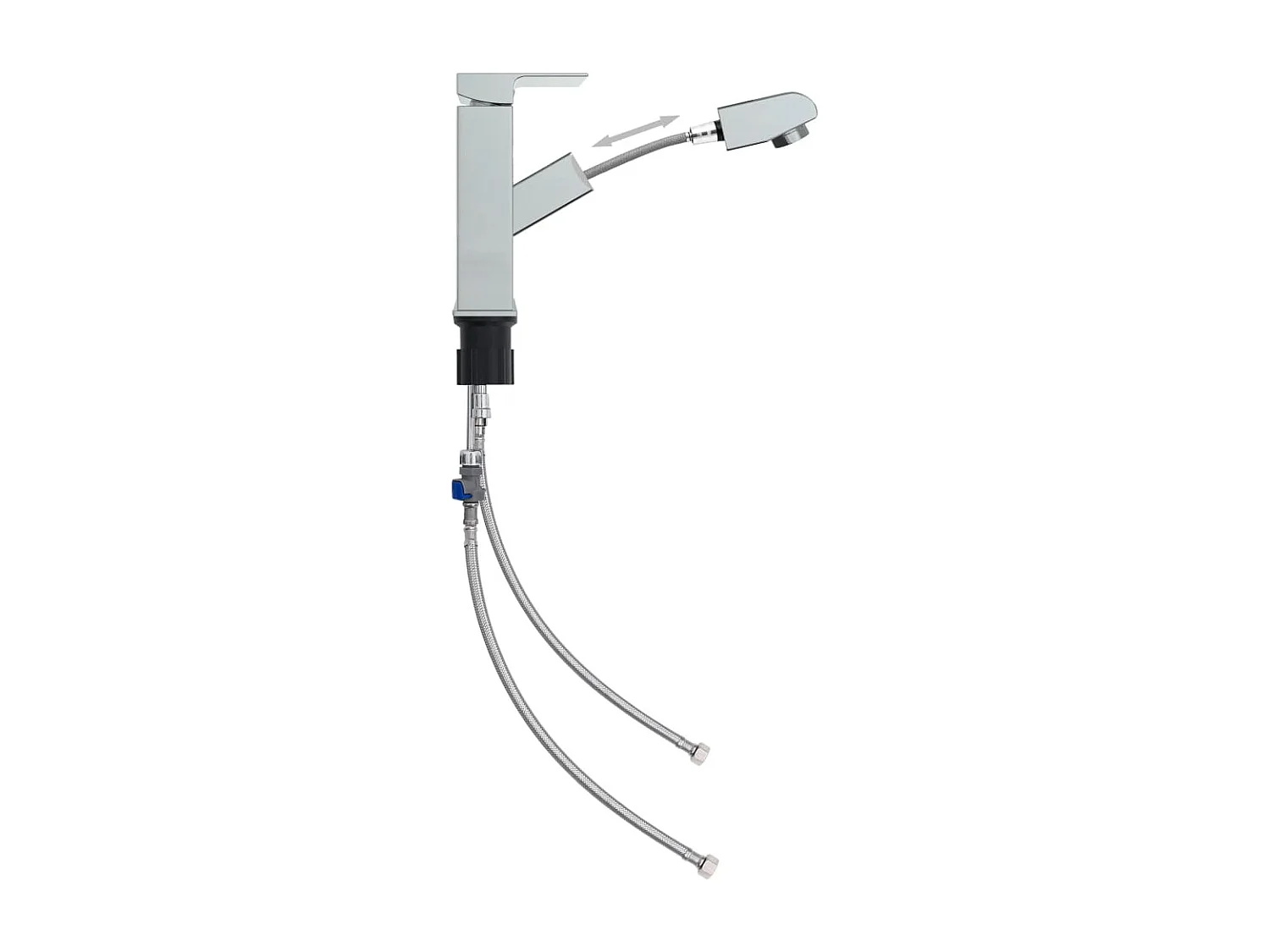 Robinet de lavabo rétractable 15.7 x 15.7 x 17.2 cm 02_0003525