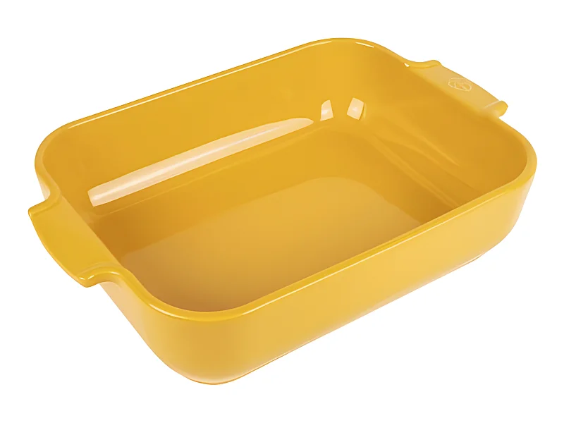 Plat rectangle 40cm jaune safran