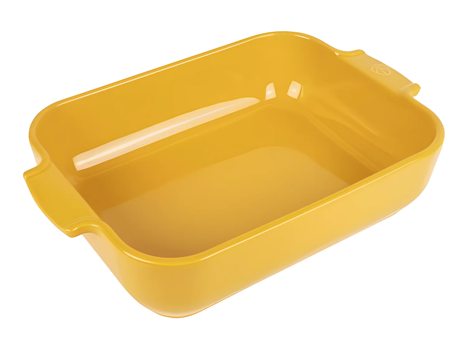 Plat rectangle 40cm jaune safran