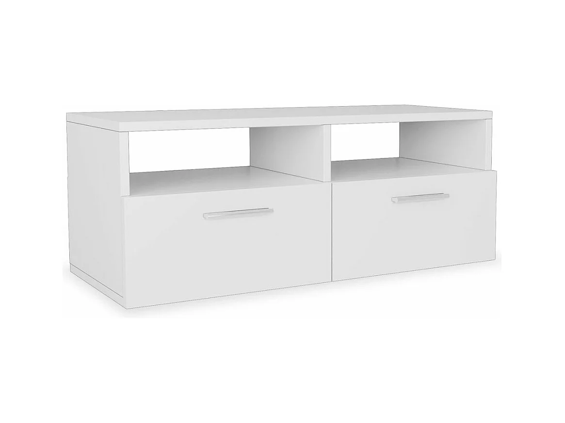 Meuble télé tv blanc 95 x 35 x 36 cm 2502091