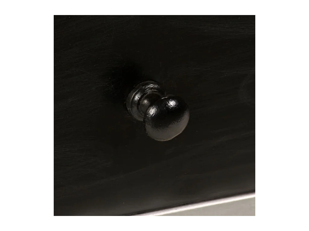 Mueble TV Buffet TV diseño práctico madera maciza de mango y acero 120 cm 2502149