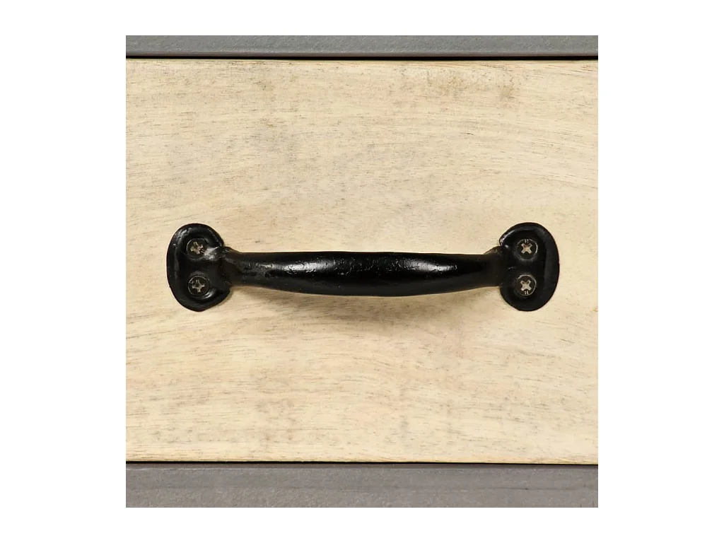 Mueble TV Buffet TV diseño práctico madera maciza de mango y acero 120 cm 2502149