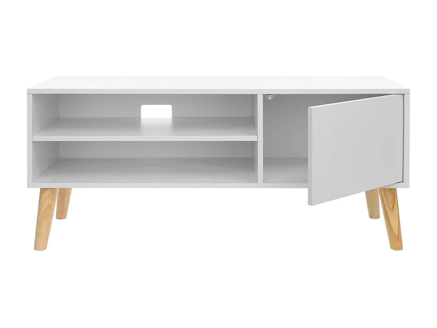 Muebles de TV de bajo estilo escandinavo para la consola de juegos de televisión en la sala de estar Playground White Bureau 12_0000734