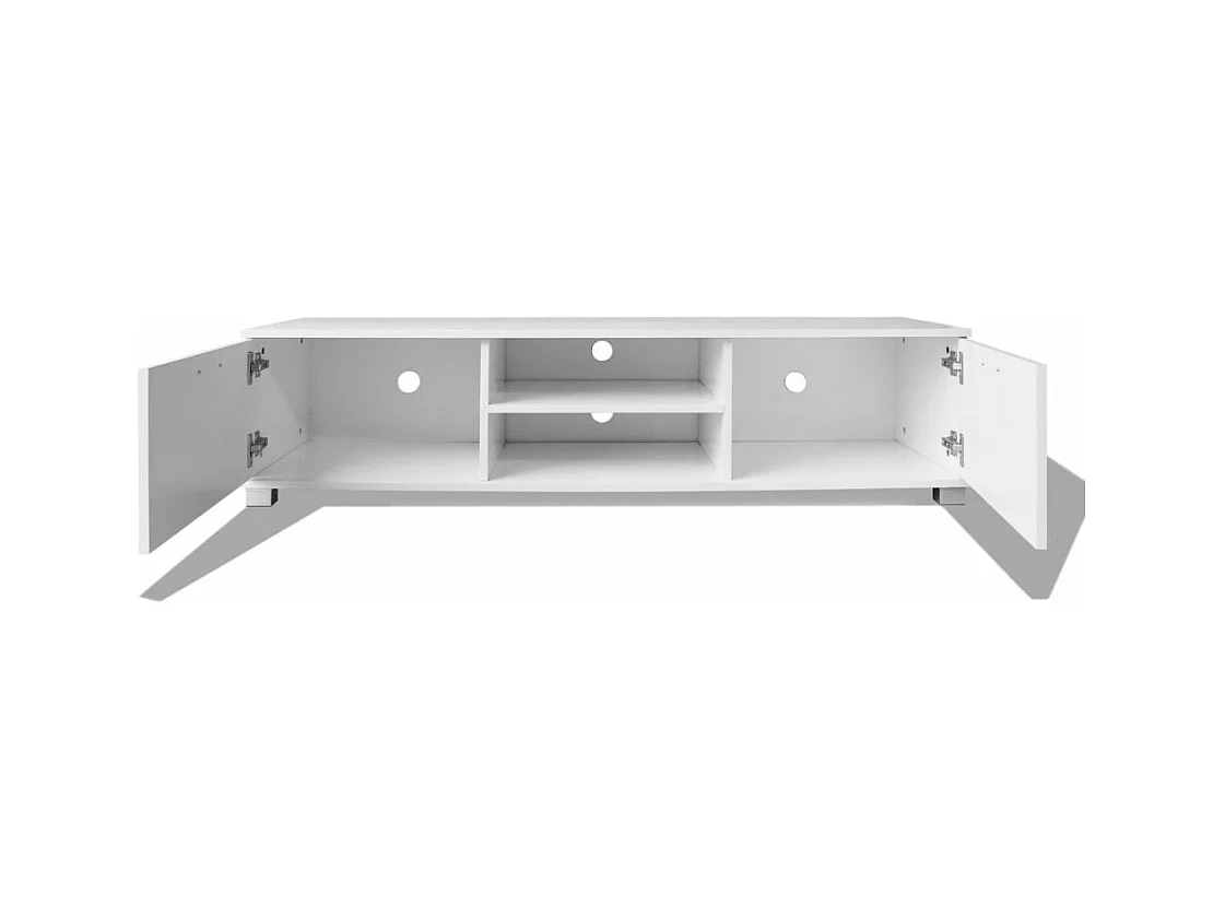 Mobile TV TV buffet TV dal design pratico 140 cm bianco lucido 2502057/2