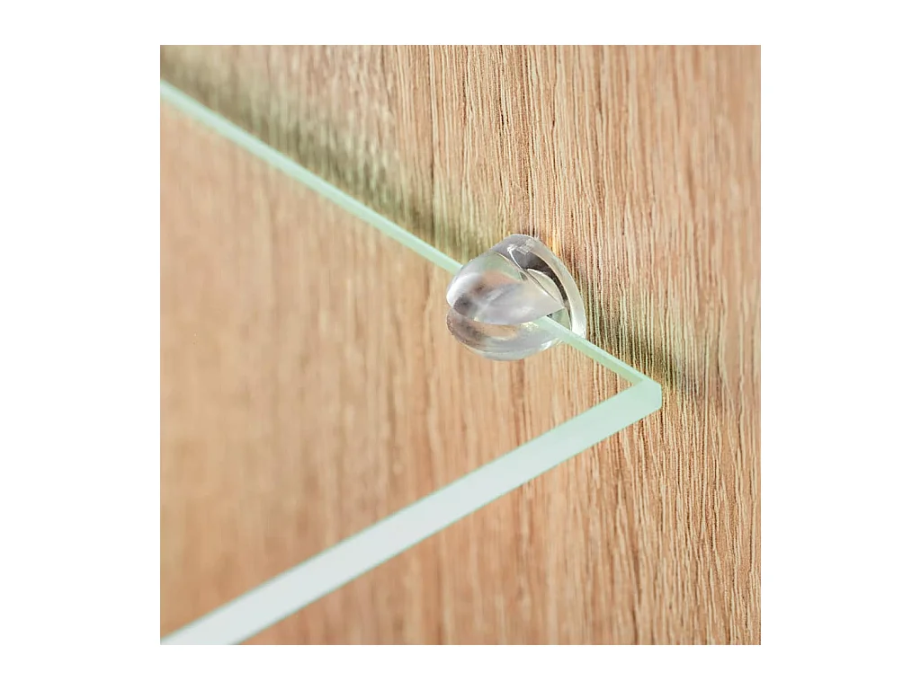 Mueble TV Buffet TV práctico diseño de pared con luz LED roble Sonoma y blanco 2502199