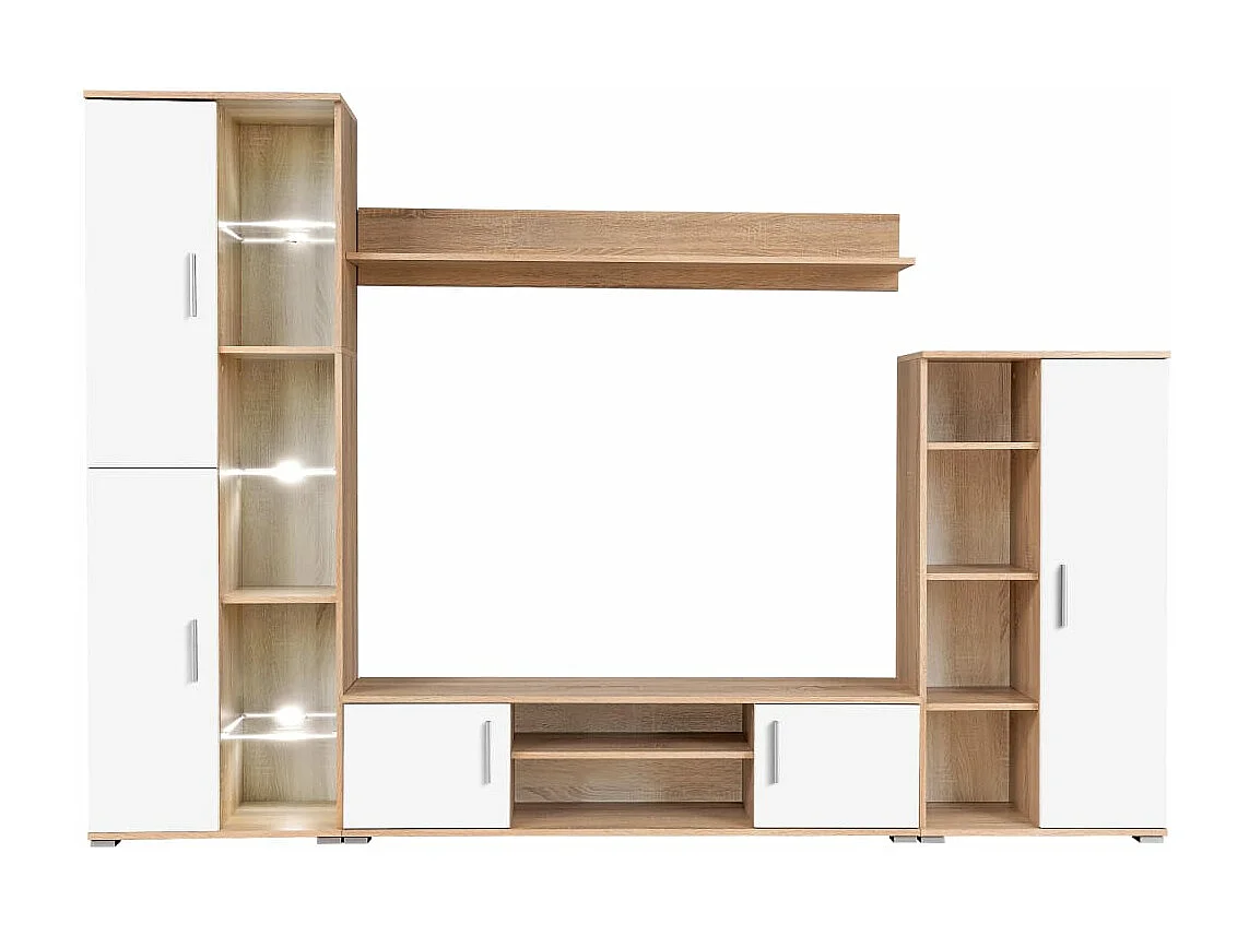 Meuble télé tv beige 260 x 30 x 180 cm 2502199