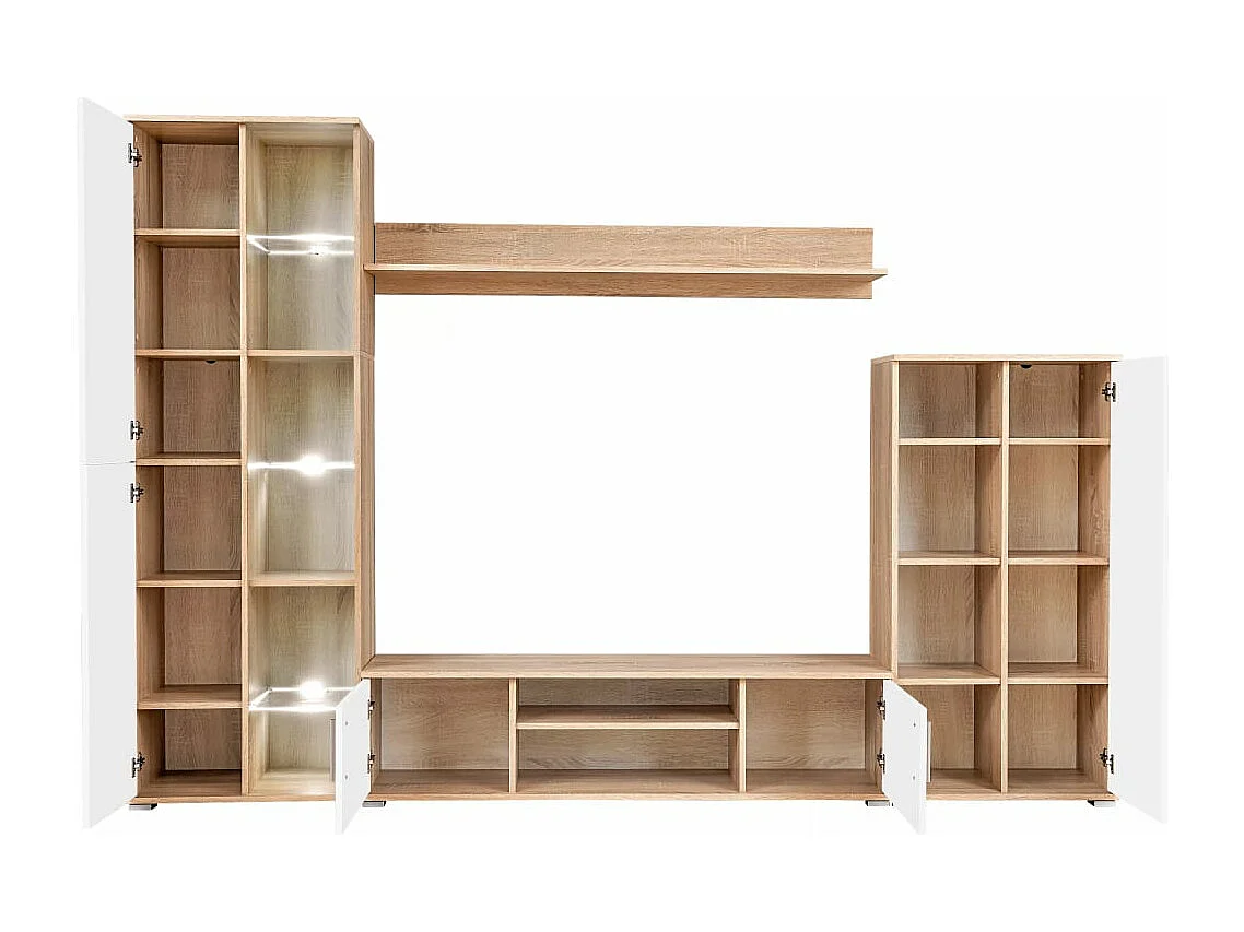 Meuble télé tv beige 260 x 30 x 180 cm 2502199