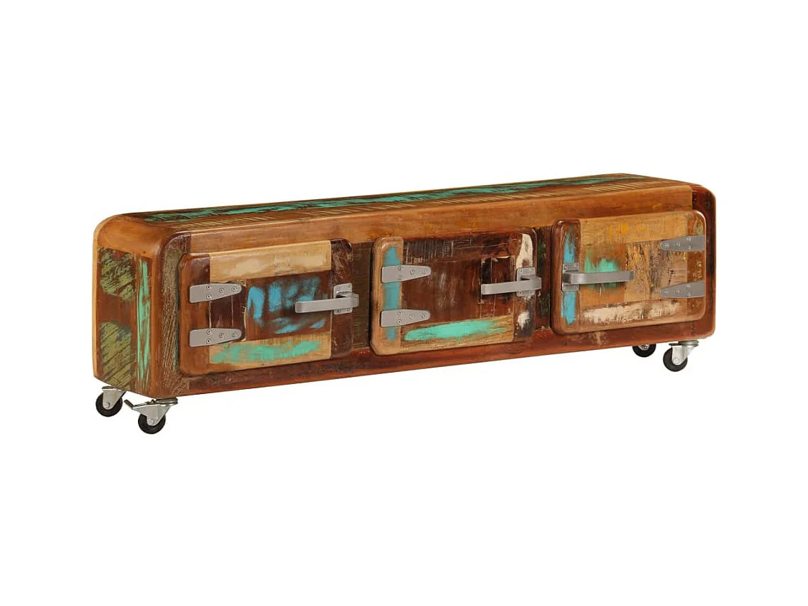 Mueble TV buffet TV diseño práctico 120 cm madera maciza recuperada 2502284