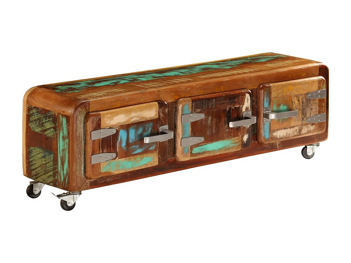 Mueble TV buffet TV diseño práctico 120 cm madera maciza recuperada 2502284