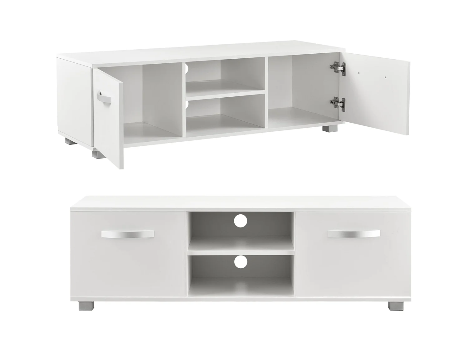 Meuble tv support télé blanc 120 x 40 x 38 cm 03_0005871