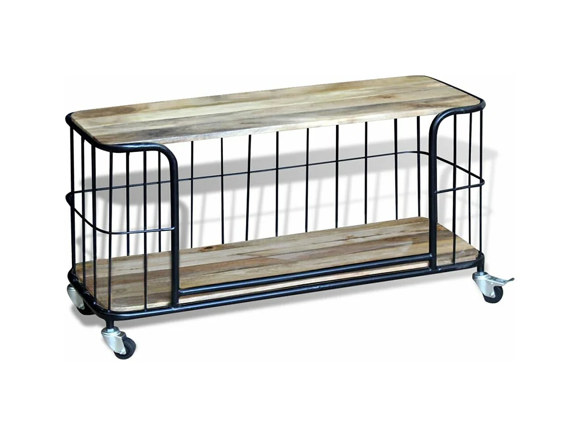 Mobile TV TV buffet dal design pratico 100 cm in legno massello di mango 2502260