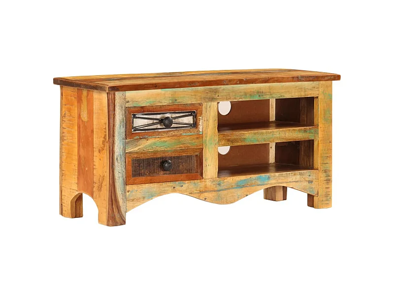Mobile TV TV buffet dal design pratico 80 cm in legno massello di recupero 2502084