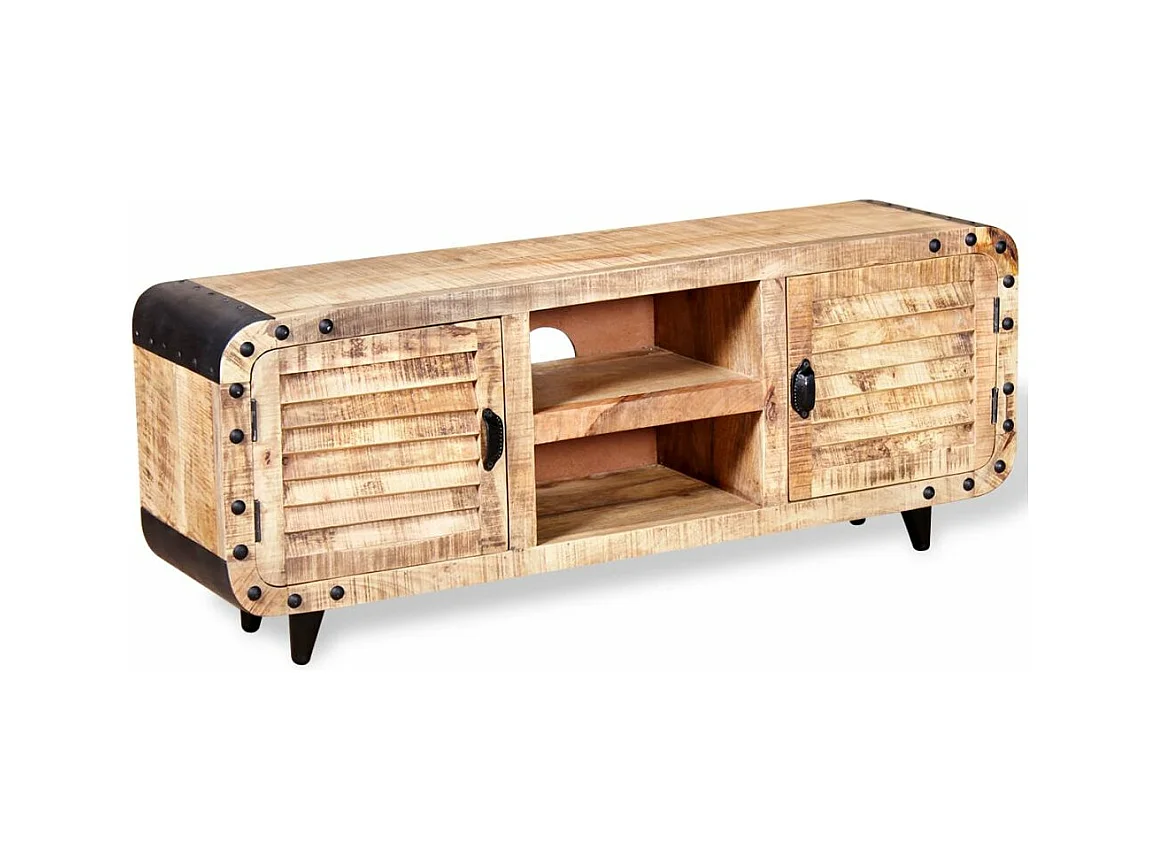 Mobile TV TV buffet dal design pratico in legno massello di mango 120 cm 2502141