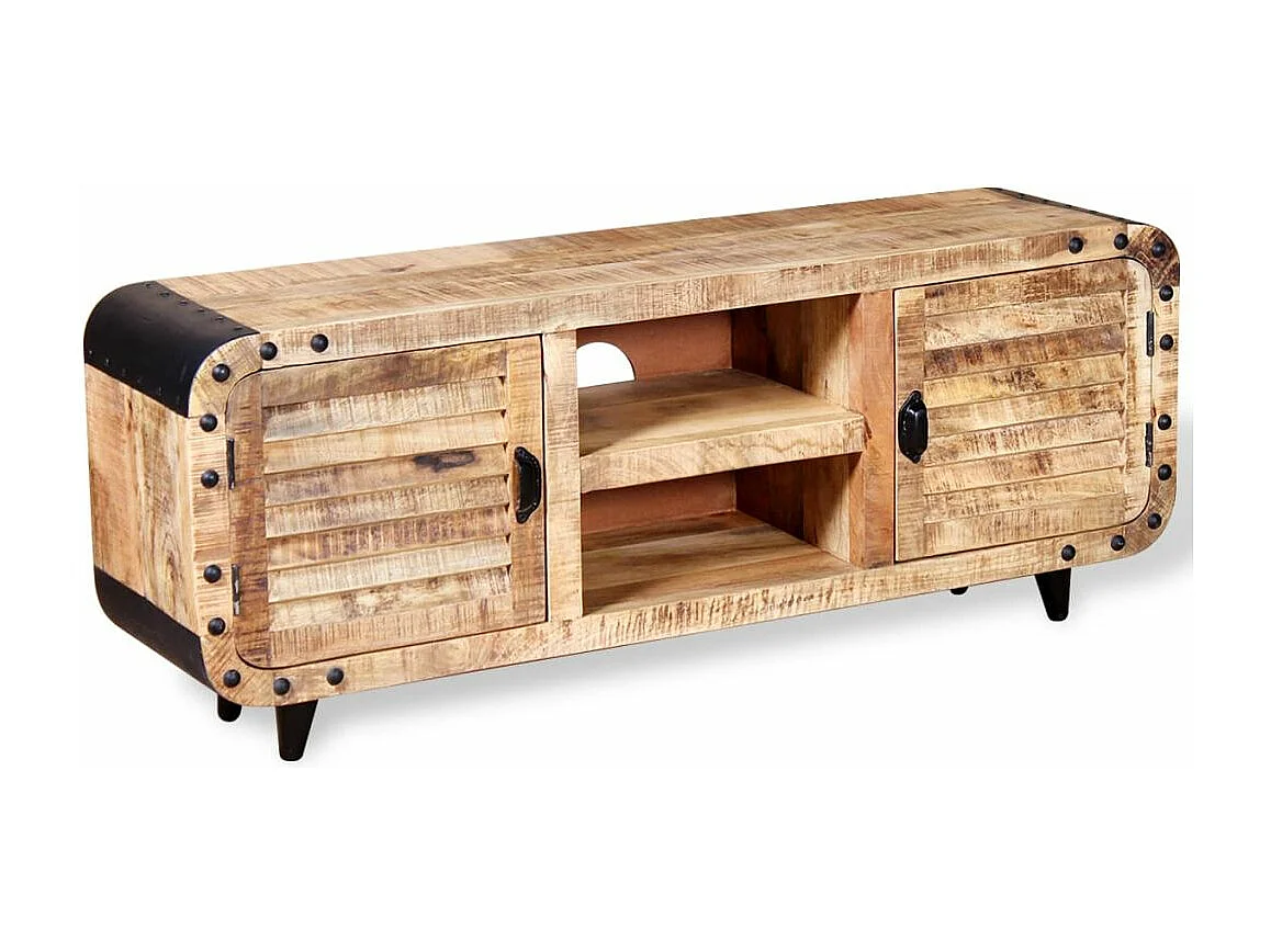 Meuble télé tv bois marron 120 x 30 x 50 cm 2502141