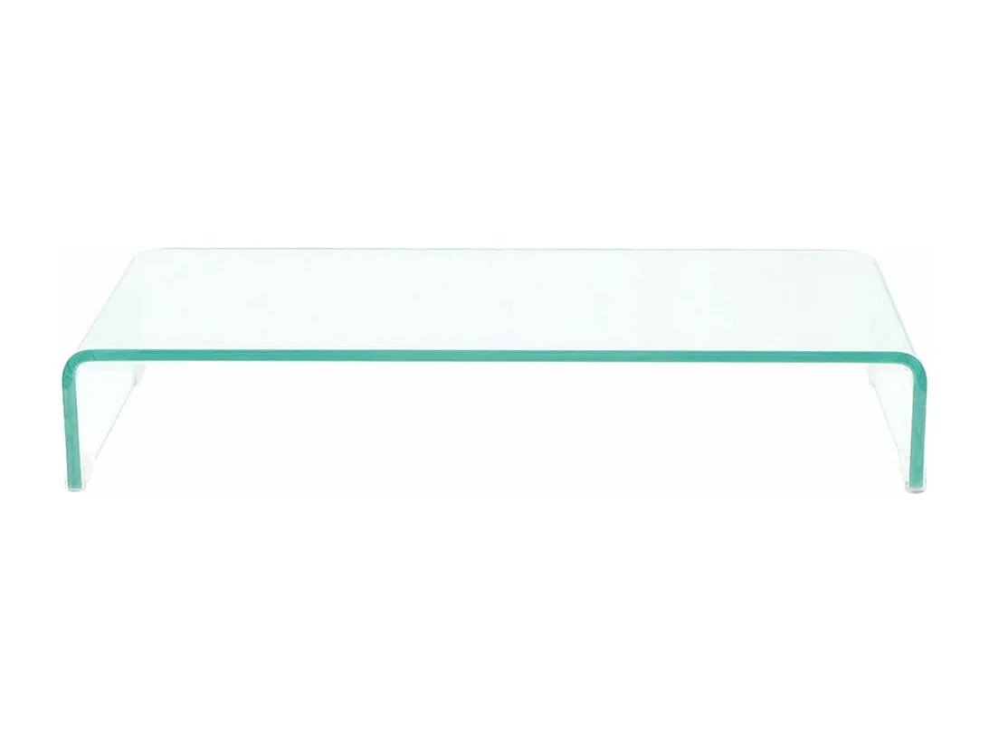 Mueble TV buffet TV diseño práctico televisión para monitor de 80 cm cristal transparente 2502221