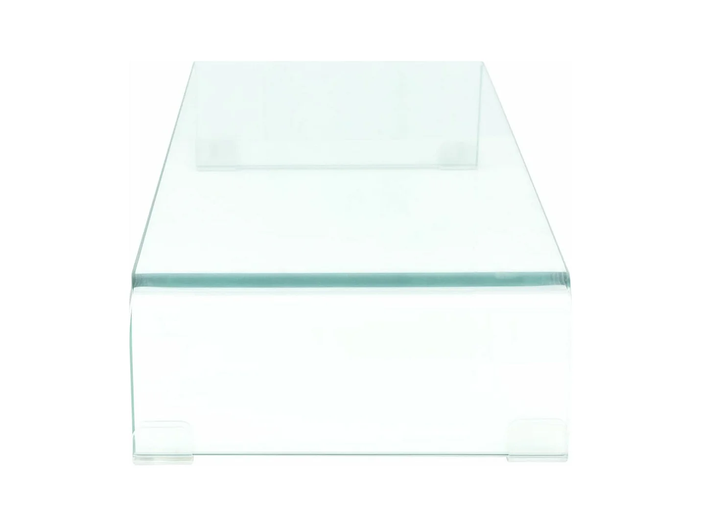 Mueble TV buffet TV diseño práctico televisión para monitor de 80 cm cristal transparente 2502221