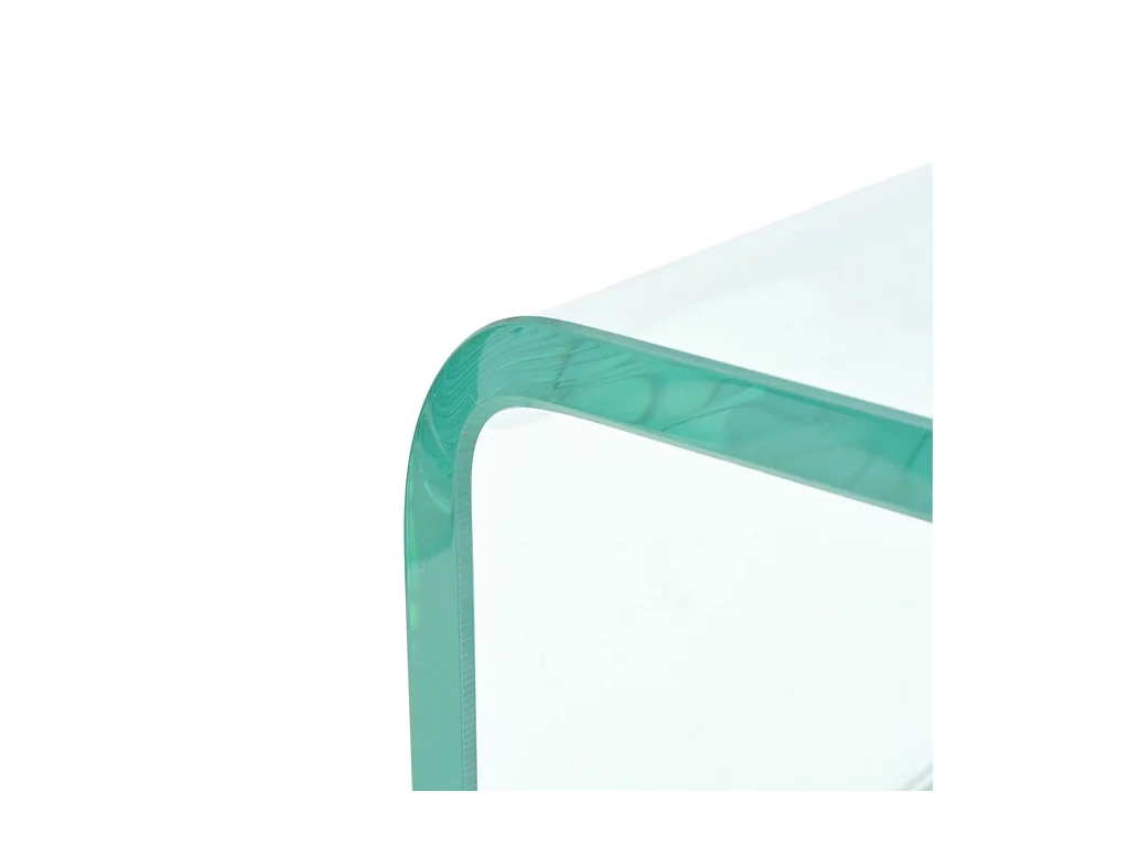 Mueble TV buffet TV diseño práctico televisión para monitor de 80 cm cristal transparente 2502221