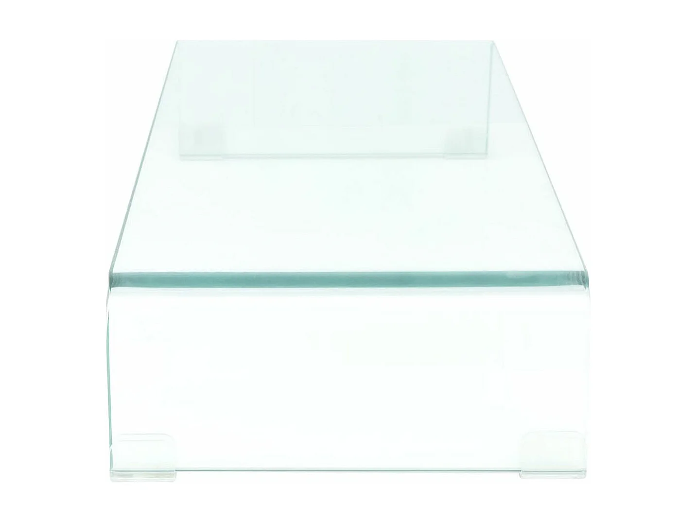 Mueble TV buffet TV diseño práctico televisión para monitor de 80 cm cristal transparente 2502221