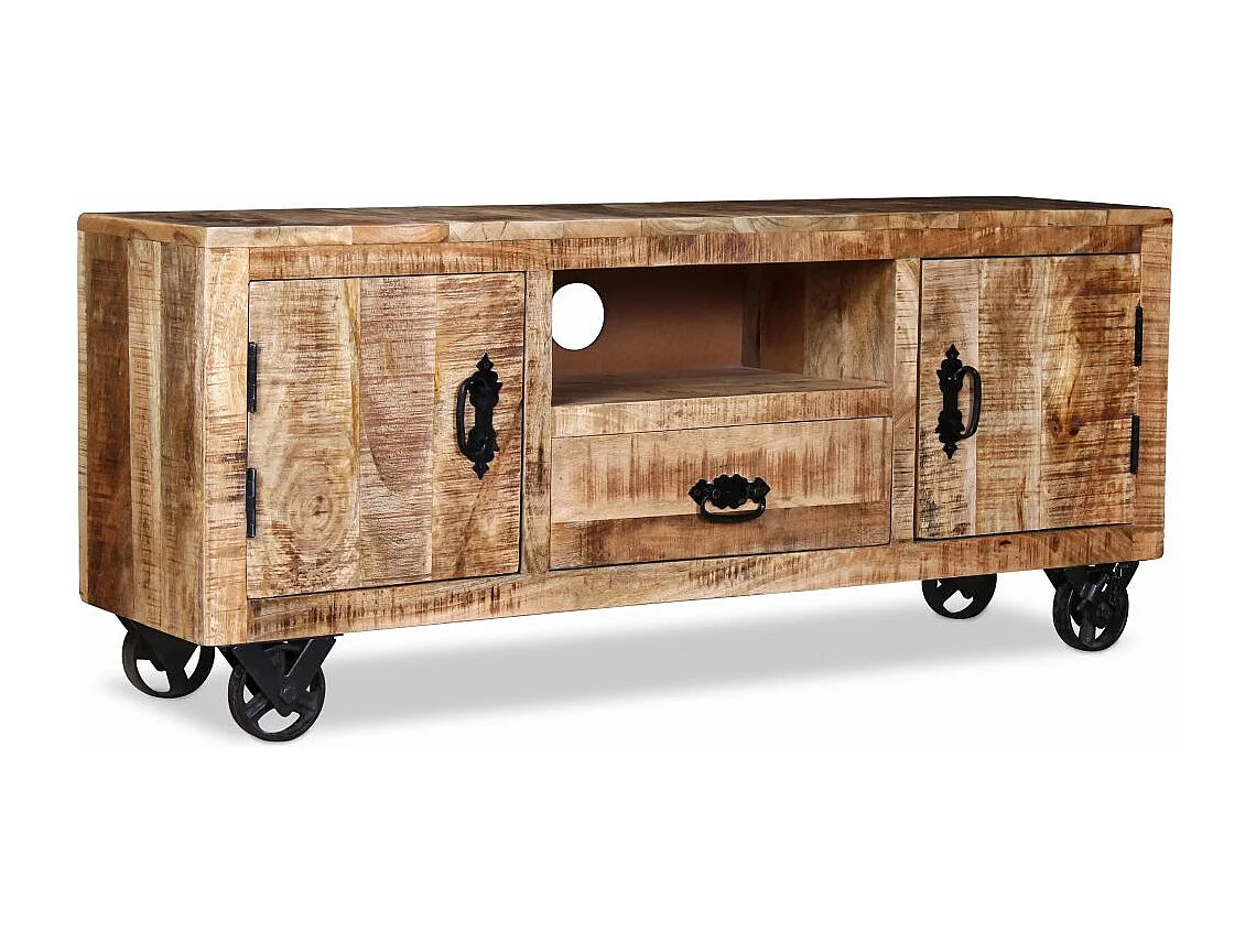 Móvel de TV Buffet de TV design prático madeira de manga crua 120 cm 2502131