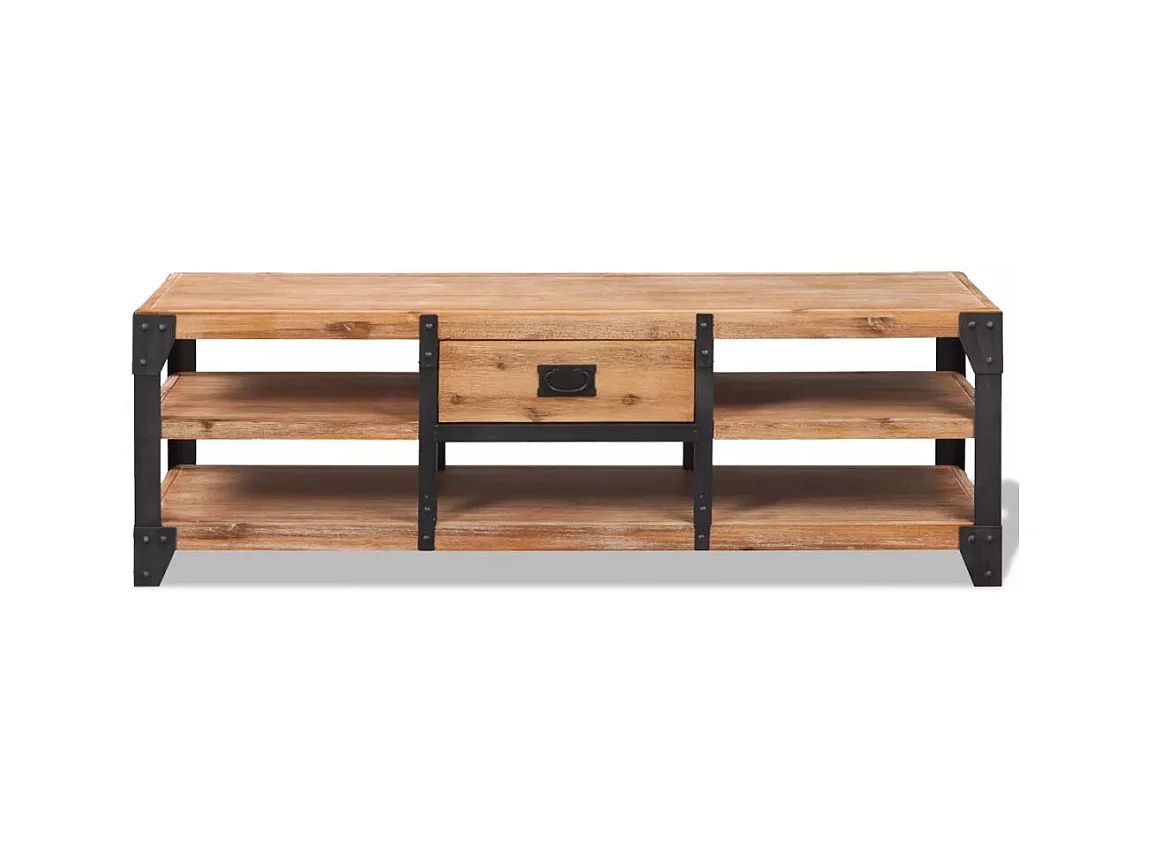 Meuble télé tv bois marron 140 x 40 x 45 cm 2502070