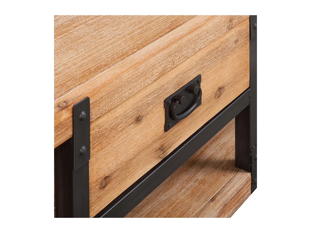 Meuble télé tv bois marron 140 x 40 x 45 cm 2502070