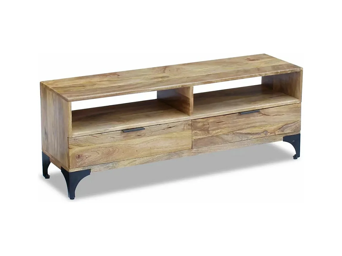 Mueble TV buffet TV diseño práctico madera de mango 120 cm 2502130